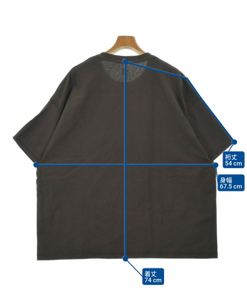 is-ness（イズネス）Tシャツ・カットソー 茶 サイズ:F メンズ