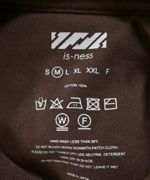 is-ness（イズネス）Tシャツ・カットソー 茶 サイズ:M メンズ/2200660832135