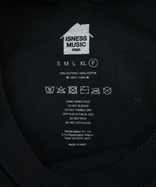 is-ness（イズネス）Tシャツ・カットソー 黒 サイズ:F メンズ/2200721149042