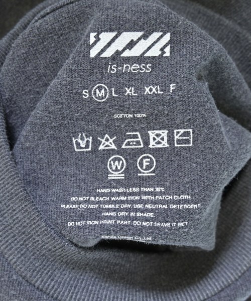is-ness（イズネス）Tシャツ・カットソー グレー サイズ:M メンズ/2200723307075