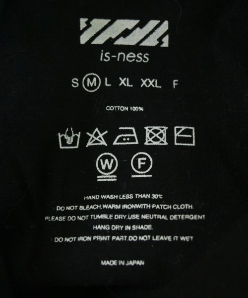 is-ness（イズネス）Tシャツ・カットソー 黒 サイズ:M メンズ/2200721974576