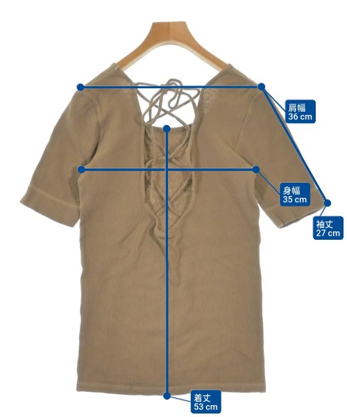 R JUBILEE（アールジュビリー）Tシャツ・カットソー ベージュ サイズ:M レディース/2200648543015