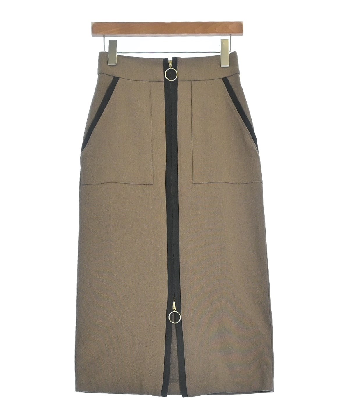 TONAL（トーナル）ひざ丈スカート 茶 サイズ:38(M位) レディース
