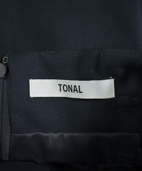 TONAL（トーナル）ひざ丈スカート 紺 サイズ:38(M位) レディース/2200637847087
