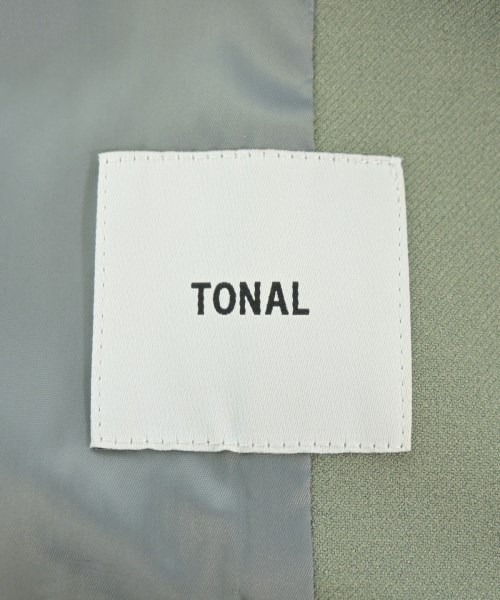 TONAL（トーナル）ノーカラージャケット 緑 サイズ:38(M位) レディース/2200606491013