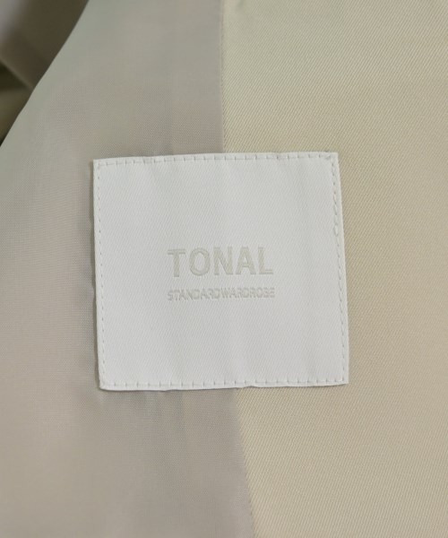 TONAL（トーナル）ノーカラージャケット ベージュ サイズ:2(M位) レディース/2200606146029