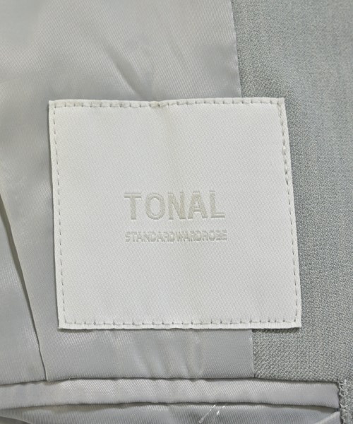TONAL（トーナル）ノーカラージャケット グレー サイズ:36(S位) レディース/2200712026017