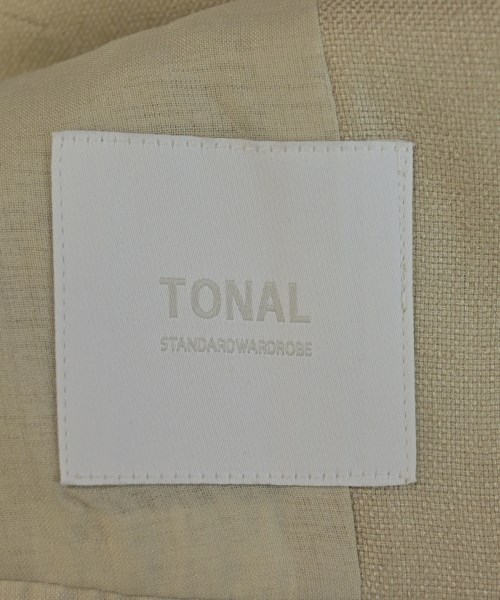 TONAL（トーナル）ノーカラージャケット ベージュ サイズ:36(S位) レディース/2200719639166