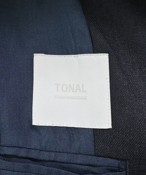 TONAL（トーナル）ノーカラージャケット 紺 サイズ:38(M位) レディース/2200688582180