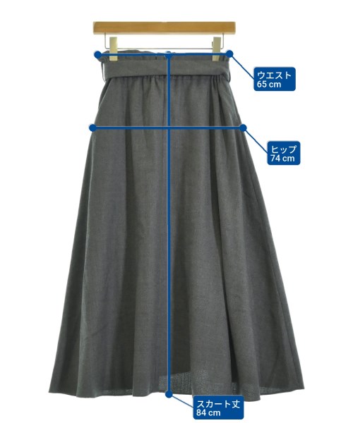 GEORGES RECH（ジョルジュレッシュ）ロング・マキシ丈スカート グレー サイズ:36(S位) レディース/2200667029309