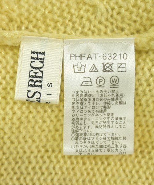 GEORGES RECH（ジョルジュレッシュ）ニット・セーター 黄 サイズ:36(S位) レディース/2200724928149