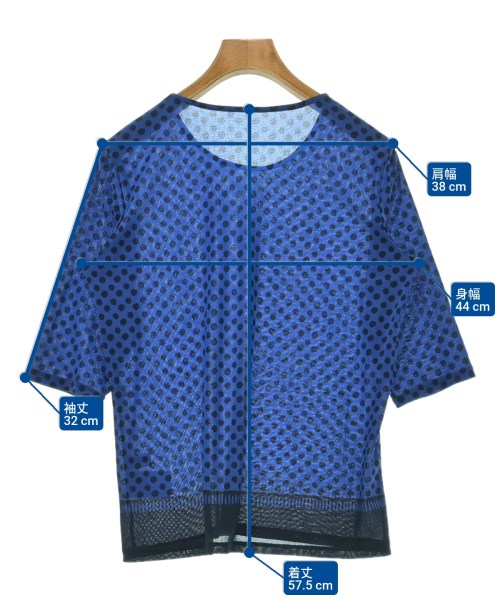 GEORGES RECH（ジョルジュレッシュ）Tシャツ・カットソー 青 サイズ:36(S位) レディース/2200684874388