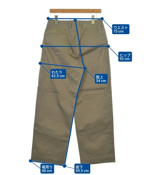 UNIVERSAL OVERALL（ユニバーサルオーバーオール）チノパン カーキ サイズ:1(S位) メンズ/2200629407251