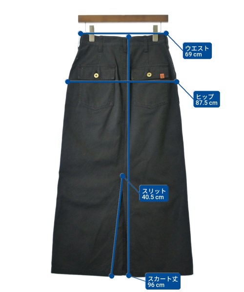 UNIVERSAL OVERALL（ユニバーサルオーバーオール）ロング・マキシ丈スカート 黒 サイズ:M レディース/2200675624046