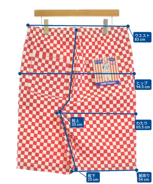 UNIVERSAL OVERALL（ユニバーサルオーバーオール）ショートパンツ 赤 サイズ:L メンズ/2200664599089