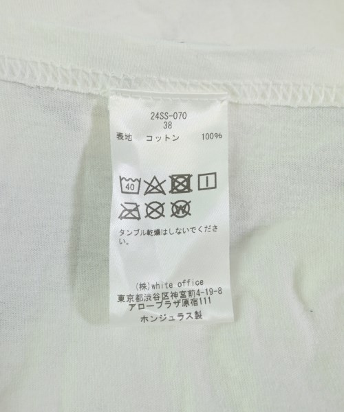 COUTURE D'ADAM（クチュールドアダム）Tシャツ・カットソー 白 サイズ:38(M位) レディース/2200697117373