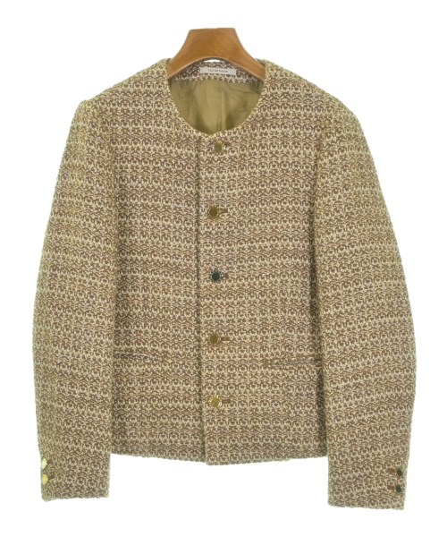 COUTURE D'ADAM(クチュールドアダム)ノーカラージャケット 茶 サイズ:38(M位)/2200653139012