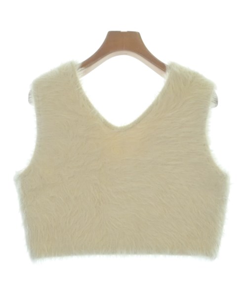 Dignite collier（ディニテコリエ）ベスト 白 サイズ:F レディース/2200673135056