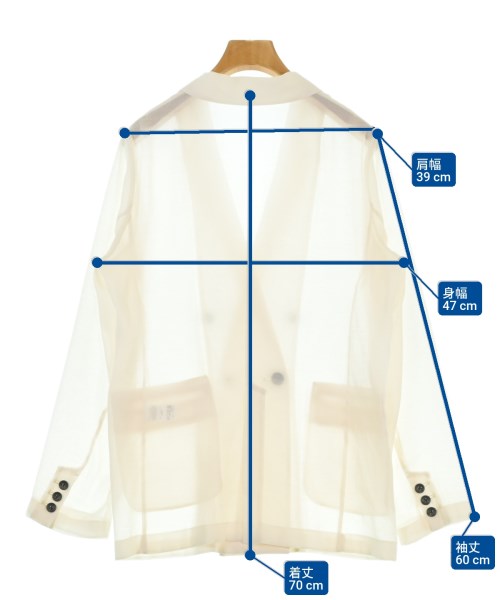 Dignite collier（ディニテコリエ）テーラードジャケット 白 サイズ:F レディース/2200678379011