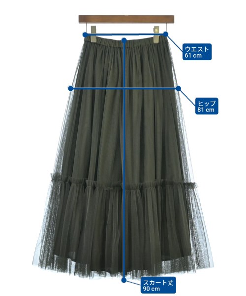 Dignite collier（ディニテコリエ）ロング・マキシ丈スカート カーキ サイズ:F レディース/2200674777040