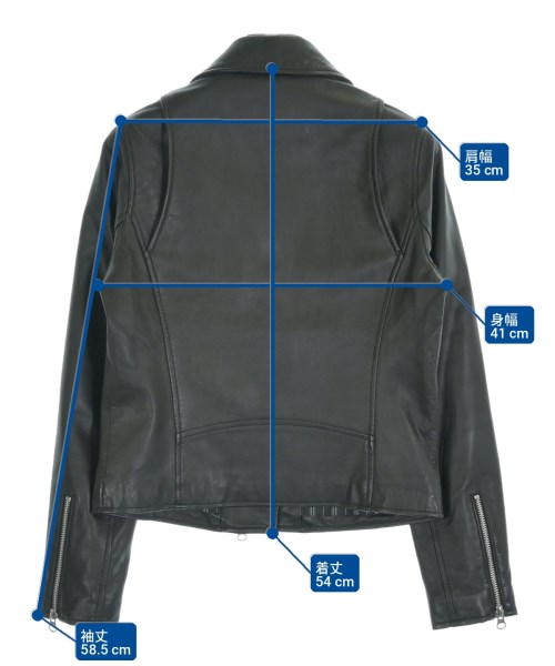 Dignite collier（ディニテコリエ）ライダース 黒 サイズ:34(XS位) レディース/2200715295014