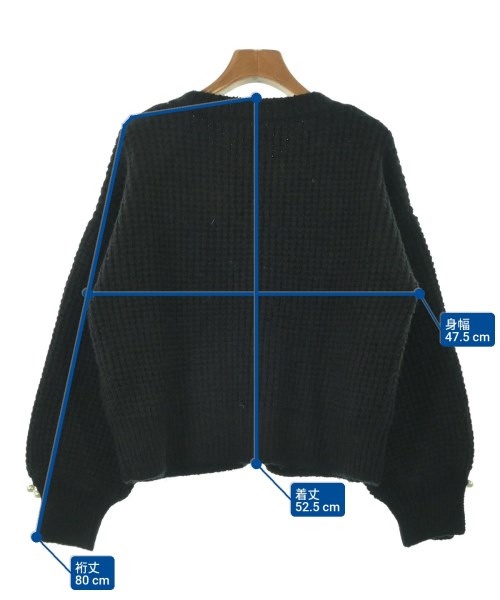 Dignite collier（ディニテコリエ）カーディガン 黒 サイズ:F レディース/2200659184634