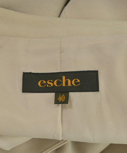 esche（エッシュ）ノーカラージャケット ベージュ サイズ:40(M位) レディース/2200675928021