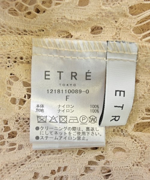ETRE TOKYO（エトレトウキョウ）ブラウス ベージュ サイズ:F レディース/2200629085053