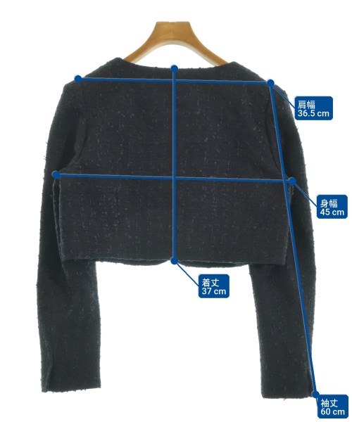 ETRE TOKYO（エトレトウキョウ）ノーカラージャケット 紺 サイズ:M レディース/2200645200027