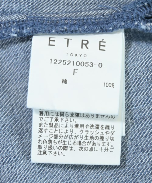 ETRE TOKYO（エトレトウキョウ）カジュアルシャツ 青 サイズ:F レディース/2200690538137