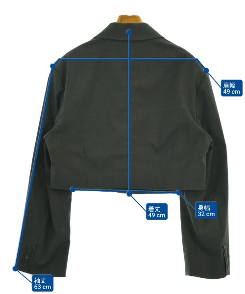 ETRE TOKYO（エトレトウキョウ）テーラードジャケット グレー サイズ:F レディース/2200661558027