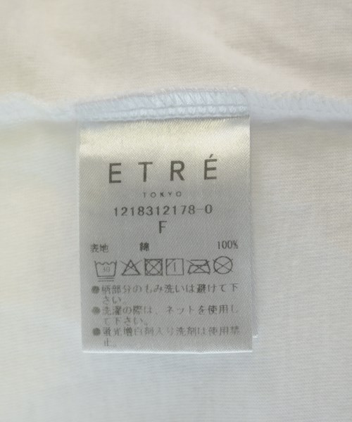 ETRE TOKYO（エトレトウキョウ）Tシャツ・カットソー 白 サイズ:F レディース/2200722532133