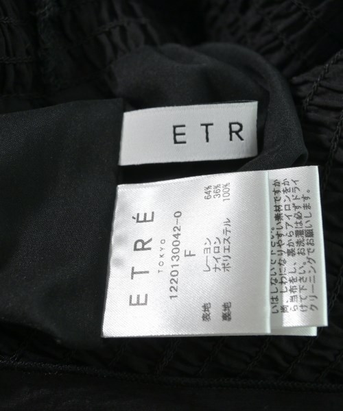 ETRE TOKYO（エトレトウキョウ）ワンピース 黒 サイズ:F レディース/2200736847407