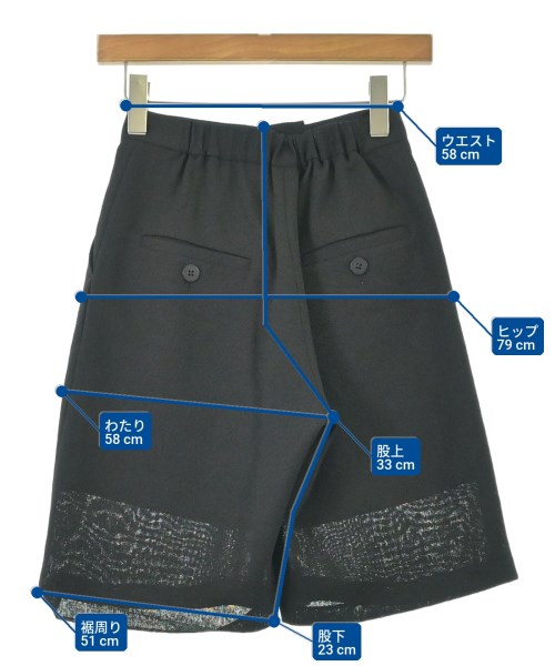ETRE TOKYO（エトレトウキョウ）ショートパンツ 黒 サイズ:-(XS位) レディース/2200680718044