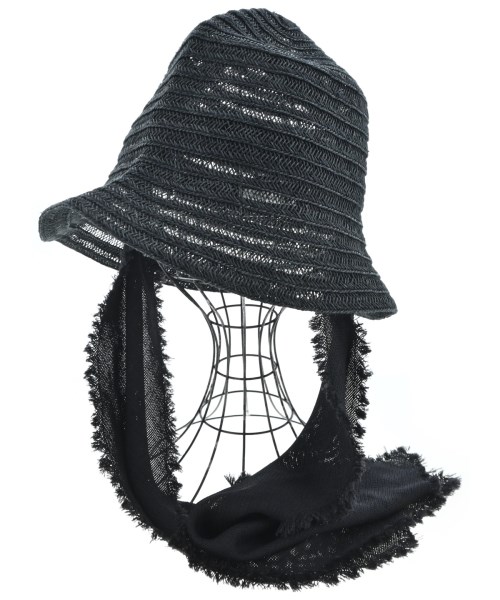 La Maison de Lyllis(ラメゾンドリリス)ストローハット 黒 サイズ:F/2200636835078