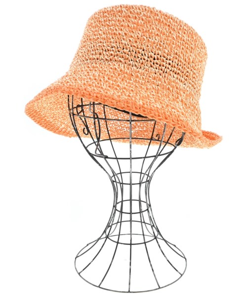 La Maison de Lyllis(ラメゾンドリリス)ストローハット オレンジ サイズ:57cm/2200669766042