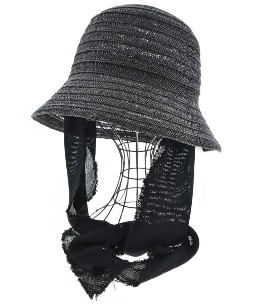 La Maison de Lyllis(ラメゾンドリリス)ストローハット 黒 サイズ:57/2200639652177