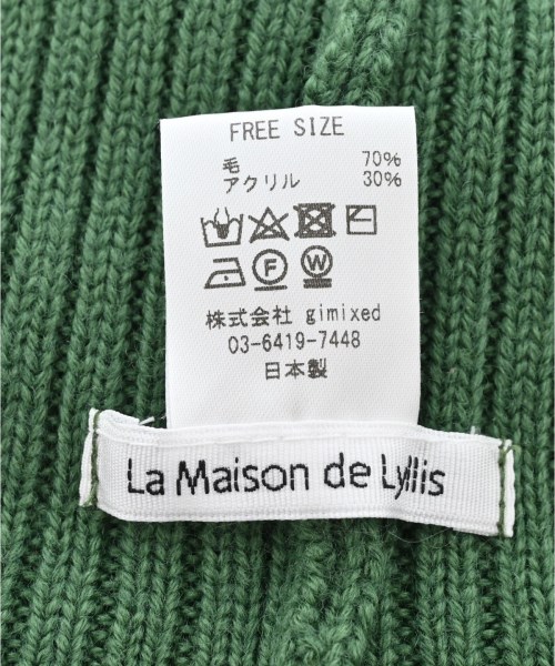 La Maison de Lyllis（ラメゾンドリリス）ニットキャップ・ビーニー 緑 サイズ:F レディース/2200719044403