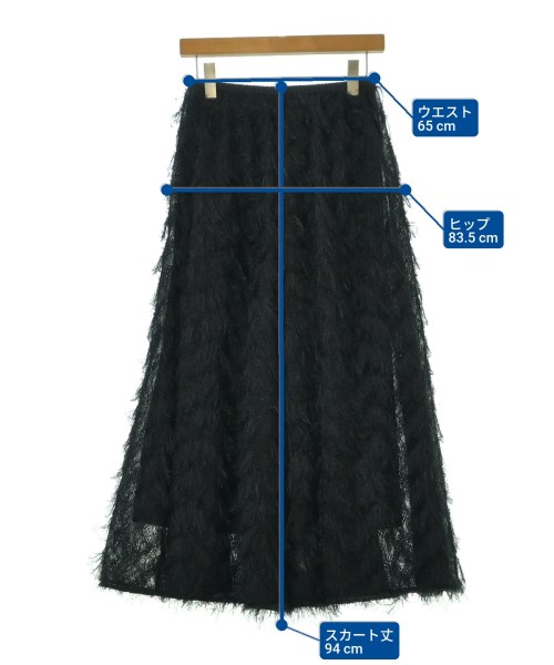 Uhr（ウーア）ロング・マキシ丈スカート 黒 サイズ:36(S位) レディース/2200655415039