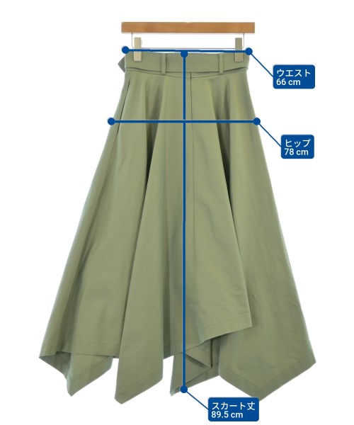 DESSIN DE MODE（デッサンドモード）ロング・マキシ丈スカート カーキ サイズ:0(XS位) レディース/2200605014084