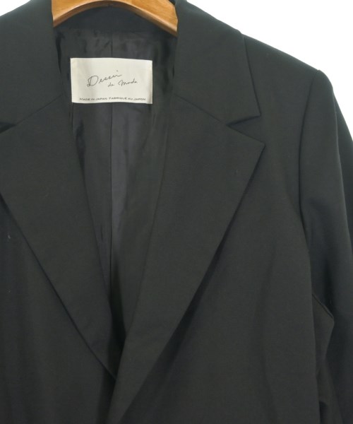 DESSIN DE MODE（デッサンドモード）カジュアルジャケット 黒 サイズ:2(M位) レディース/2200674539037