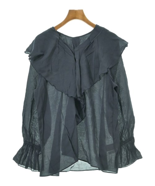 AuieF(アウィーエフ)ブラウス 紺 サイズ:38(M位)/2200652532173