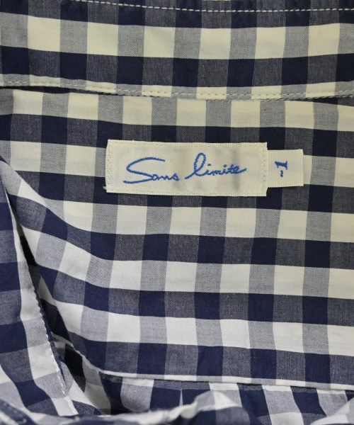 Sans limite（サンリミット）カジュアルシャツ 紺 サイズ:1(L位) メンズ/2200656858040