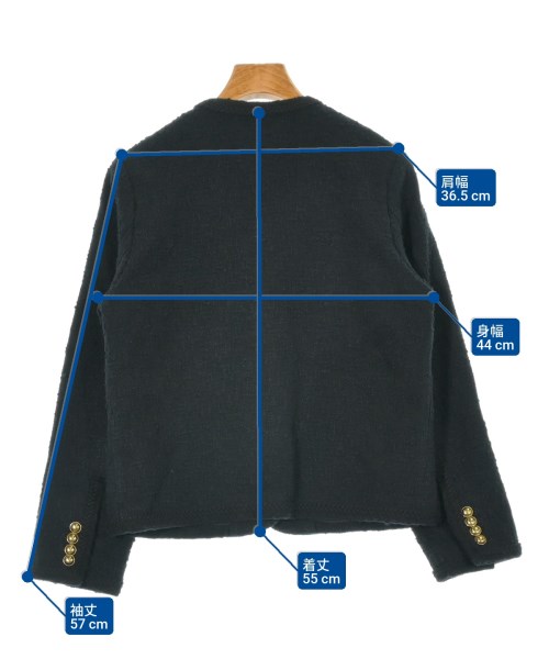 Col Pierrot（コルピエロ）ノーカラージャケット 黒 サイズ:-(XL位) レディース/2200643191013