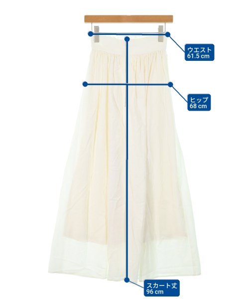 CAPRICIEUX LE'MAGE（カプリシュレマージュ）ロング・マキシ丈スカート 白 サイズ:38(M位) レディース/2200659429063