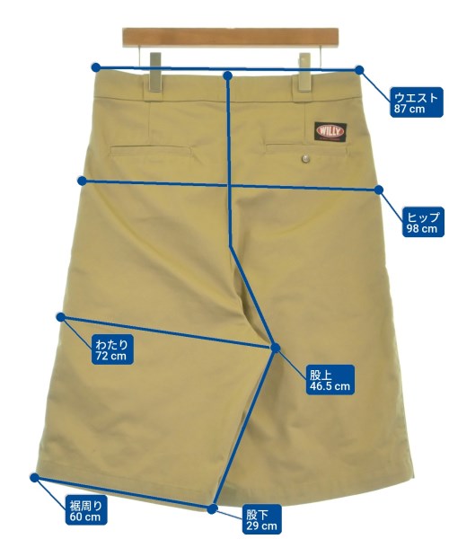 WILLY CHAVARRIA（ウィリーチャバリア）ショートパンツ ベージュ サイズ:L メンズ/2200617546047