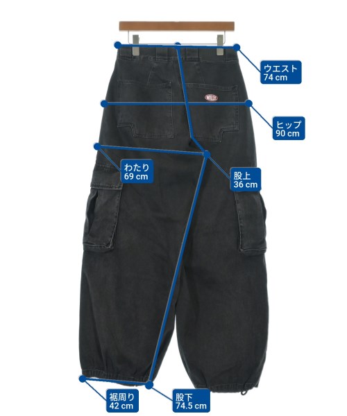 WILLY CHAVARRIA（ウィリーチャバリア）カーゴパンツ 黒 サイズ:S メンズ/2200648081159