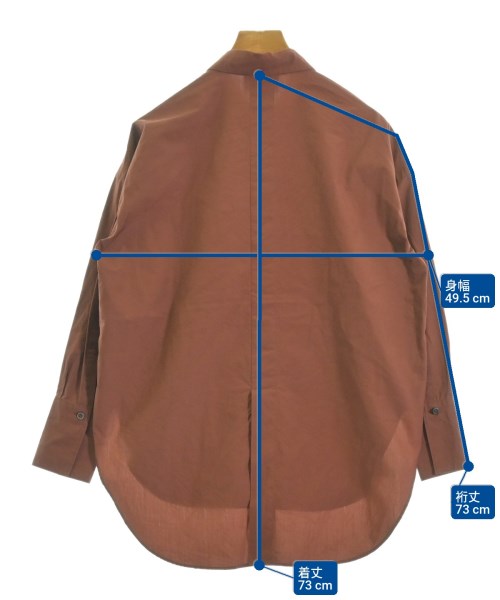 1er Arrondissement（プルミエアロンディスモン）カジュアルシャツ 茶 サイズ:36(S位) レディース/2200621665055