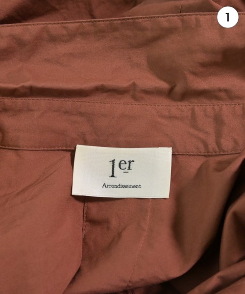 1er Arrondissement（プルミエアロンディスモン）カジュアルシャツ 茶 サイズ:36(S位) レディース/2200621665055
