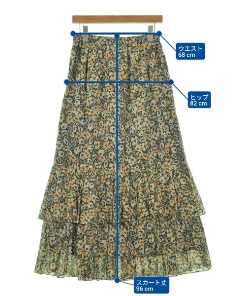 1er Arrondissement（プルミエアロンディスモン）ロング・マキシ丈スカート 緑 サイズ:38(M位) レディース/2200617593102